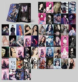 Blackpink Kpop Lot de 54 cartes lomo Blackpink The Album Noir Rose