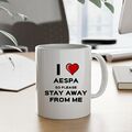 I Love Aespa Stay Away Quirky 325ml Mug Coffee Tea Funny Novelty Mug Ceramic White 11 Ounce Great Gift Idea Meme Cup Tasse seulement