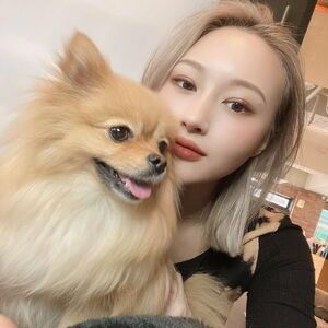 Photo : Siyeon and doggo