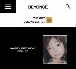 Photo : Beyoncé wishes Jennie happy birthday on her website