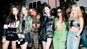 Photo : Karina, Giselle, Winter and Ningning with Anitta and Camila Cabello