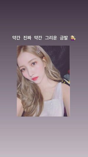 Photo : Sowon Instagram Story Post