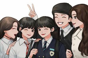 Photo : 220429 Sakura, Chaewon, Yena, Wonyoung, And Yujin Fanart