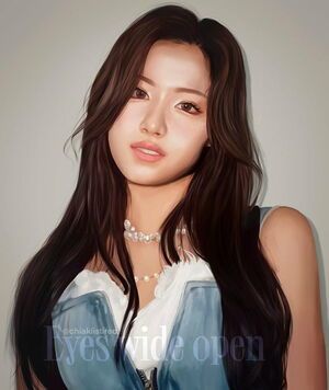 Photo : Sana Eyes Wide Open fanart (by IG- @chiakiistired)