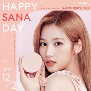 Photo : A'pieu Japan Twitter Update - A'pieu Japan Happy Birthday post to Sana