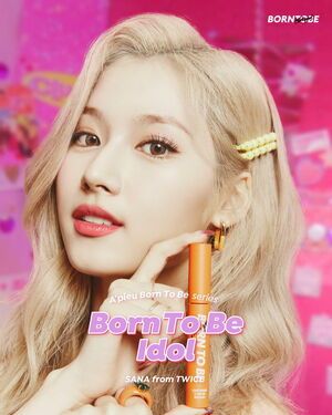 Photo : Apieu_japan Twitter Update - Sana “BORN TO BE IDOL”