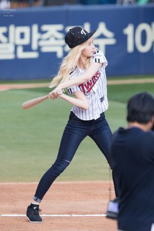 Photo : Sana knocking it out of the park!