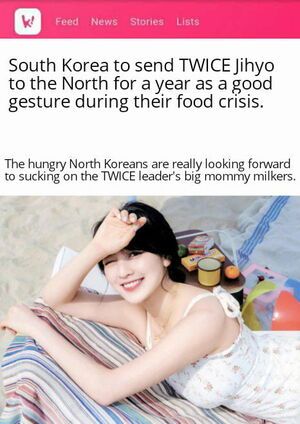 Photo : God Jihyo solving world hunger.