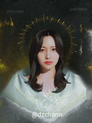 Photo : Digital Portrait fan art - Mina in a traditional Filipino clothing called Traje de Mestiza / Maria Clara gown