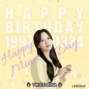 Photo : Lemona Official KR Instagram Update: 'Happy Mina Day - Happy Birthday to Twice's Black Swan Mina'