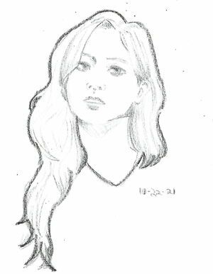 Photo : Dahyun color pencil drawing