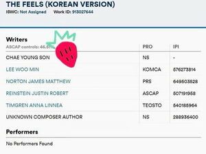 Photo : Chaeyoung is involved in the songwriting for the Korean version of “The Feels”
