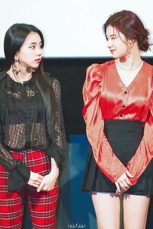 Photo : Chaeyoung and a very Sana-like Sana!